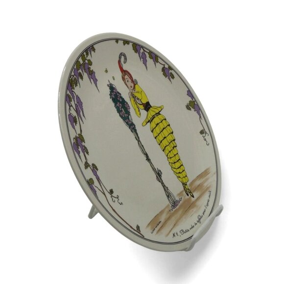 VILLEROY & BOCH 1900 Decorative Plate - Elegant Lady, Luxembourg Vintage 10" - Picture 3 of 12